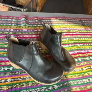 Dansko Black Leather Ankle Booties